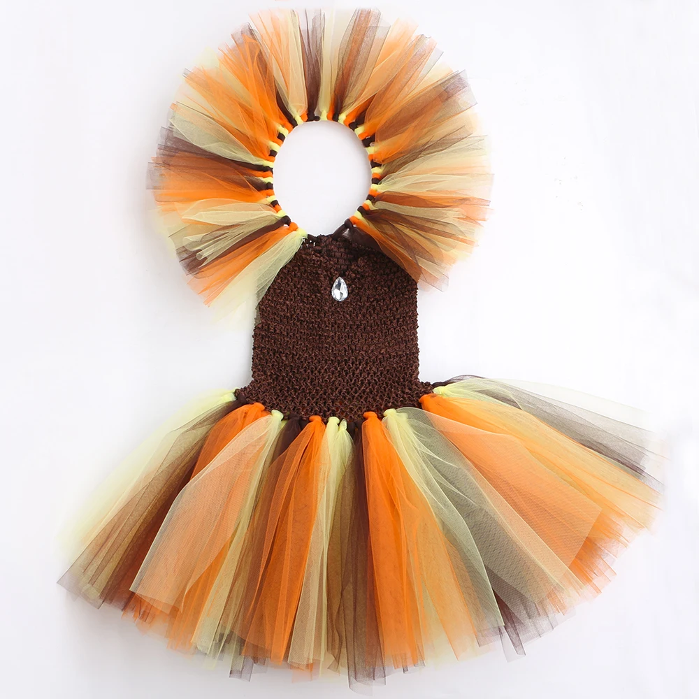 Lion King Costume Girls Holiday Party Tutu Princess Dresses Fancy Animal Cosplay Carnival Halloween Costume for Kids Clothes Set - Image 6