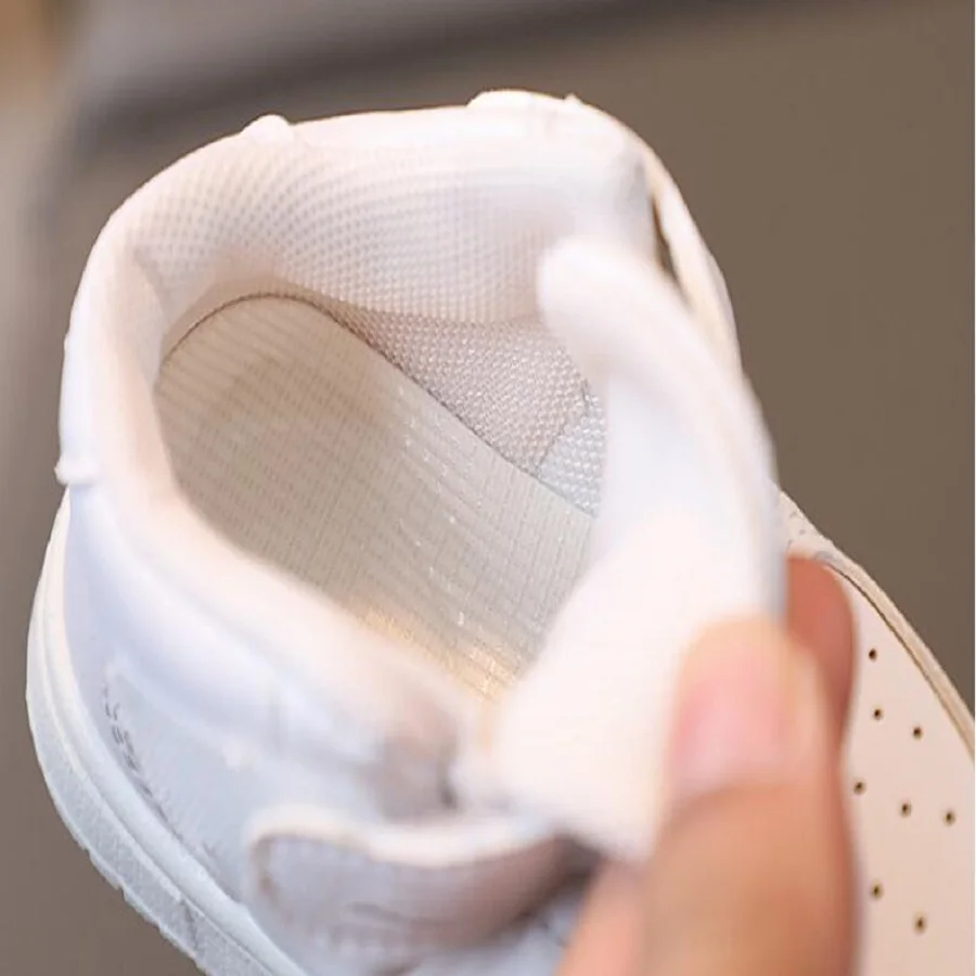 Autumn Winter New Children's Sports Shoes Boys' High Top Board Shoes Girls' Little White Fashion Children's Basketball Shoes - Image 4