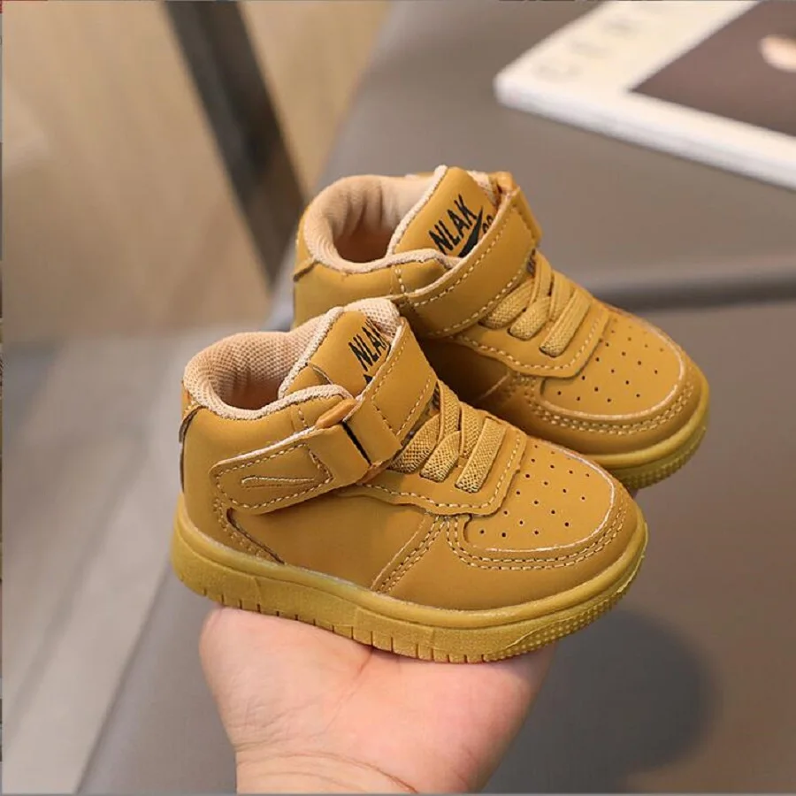 Autumn Winter New Children's Sports Shoes Boys' High Top Board Shoes Girls' Little White Fashion Children's Basketball Shoes - Image 11