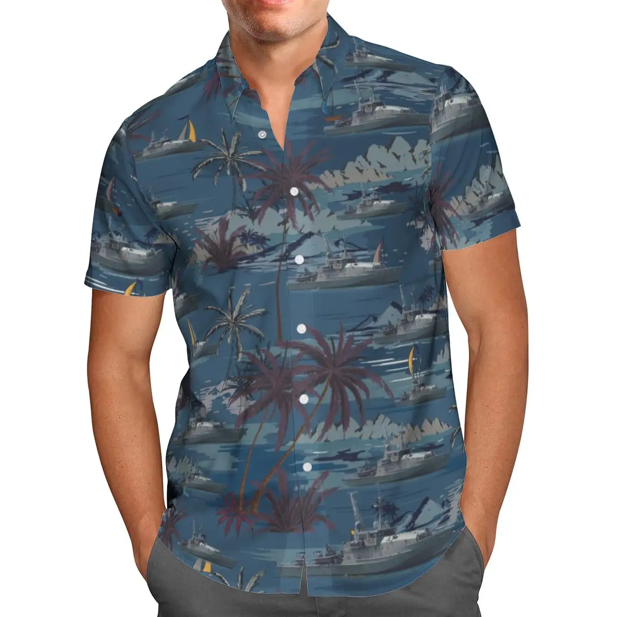 Oversized Streetwear 3D Anime Green Short Sleeve Hawaiian Shirt Men's Beach Summer 5XL Social Homme-863 - Image 4