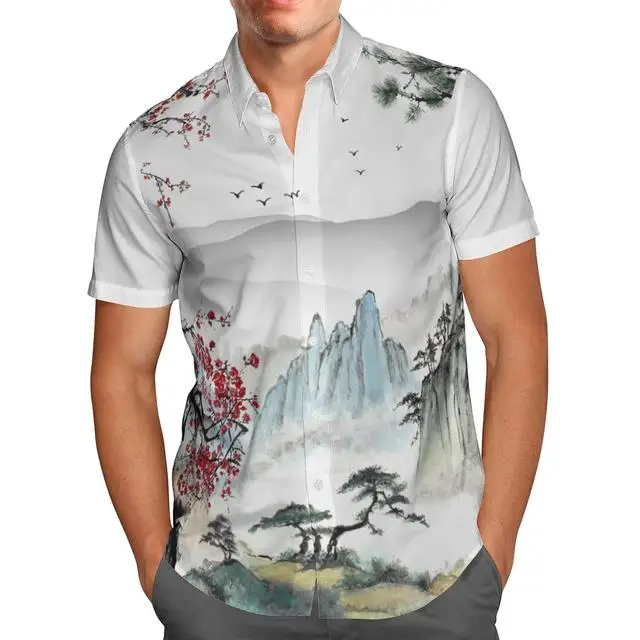 Oversized Streetwear 3D Anime Green Short Sleeve Hawaiian Shirt Men's Beach Summer 5XL Social Homme-863 - Image 10