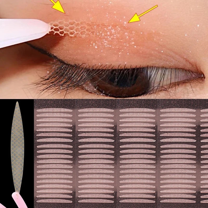 Invisible Eyelid Sticker Double Eyelid Stickers Transparent Self Adhesive Mesh-Lace Eye Tape Sticker Ladies Eye Makeup Tools - Image 4
