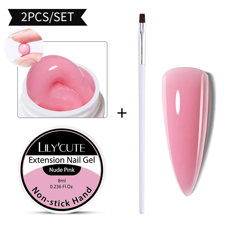 LILYCUTE 8ml/15ml Glitter Acrylic Gel Finger Extension Silver Nail Extension Gel Soak Off Nail Art Gel Varnish All For Manicure - Image 87