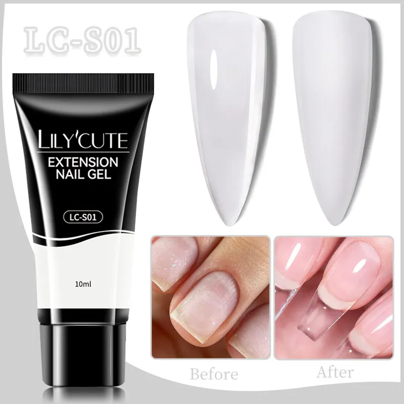 LILYCUTE 8ml/15ml Glitter Acrylic Gel Finger Extension Silver Nail Extension Gel Soak Off Nail Art Gel Varnish All For Manicure - Image 44