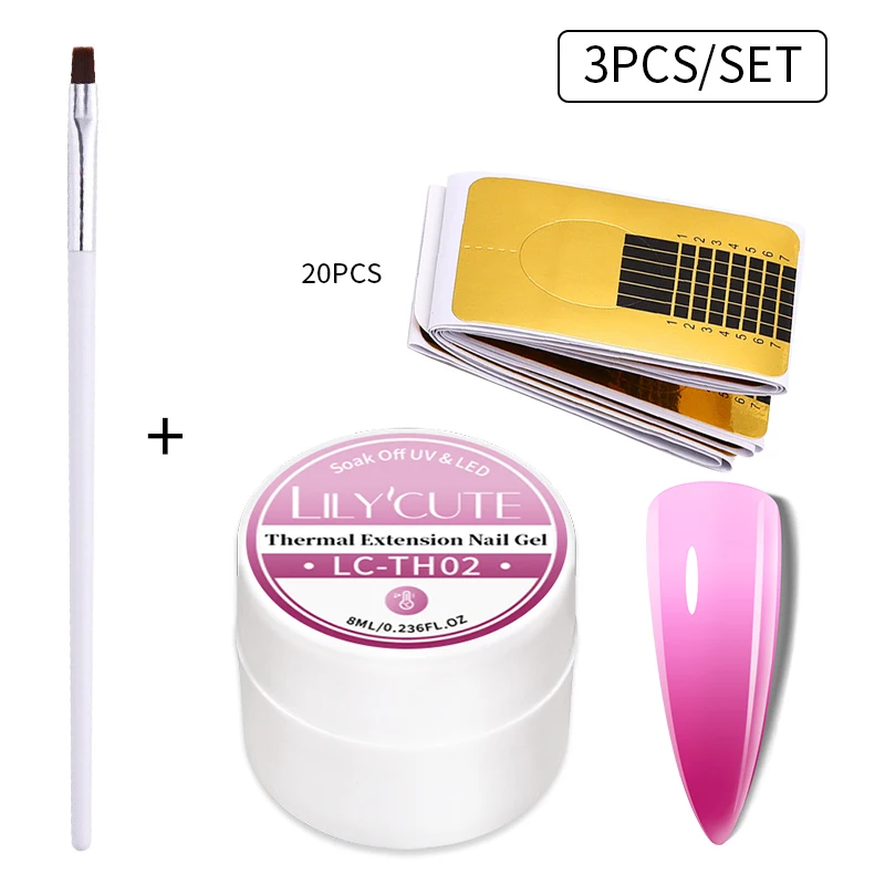 LILYCUTE 8ml/15ml Glitter Acrylic Gel Finger Extension Silver Nail Extension Gel Soak Off Nail Art Gel Varnish All For Manicure - Image 77