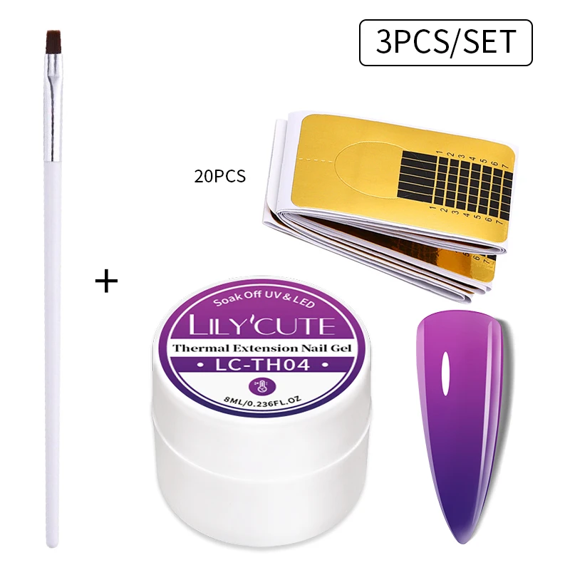 LILYCUTE 8ml/15ml Glitter Acrylic Gel Finger Extension Silver Nail Extension Gel Soak Off Nail Art Gel Varnish All For Manicure - Image 71