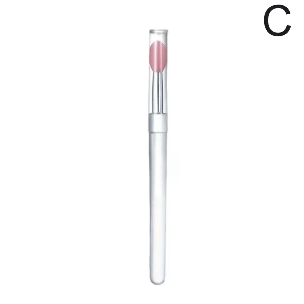 Upgrade Silicone Lip Brush Portable Round Head Lip Brush Professional Mini Concealer Smudge Brush With Cover Makeup Brush - Image 12