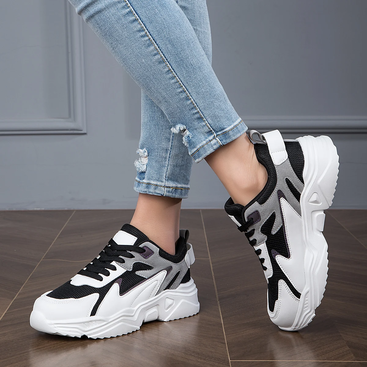 Sneakers Women Running Shoes Cushioned And Lightweight Sports Shoes Walking Sneakers Fashion Air Cushion Shoes - Image 4