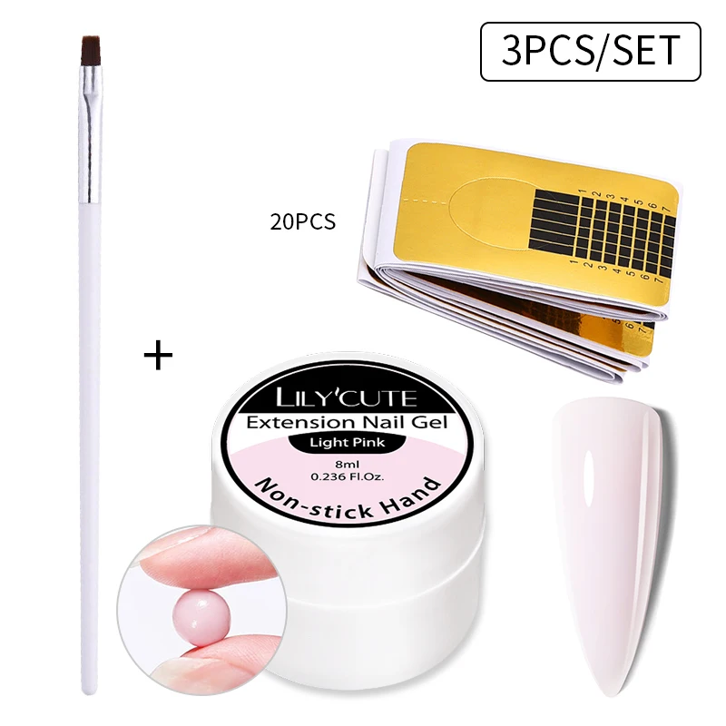 LILYCUTE 8ml/15ml Glitter Acrylic Gel Finger Extension Silver Nail Extension Gel Soak Off Nail Art Gel Varnish All For Manicure - Image 82