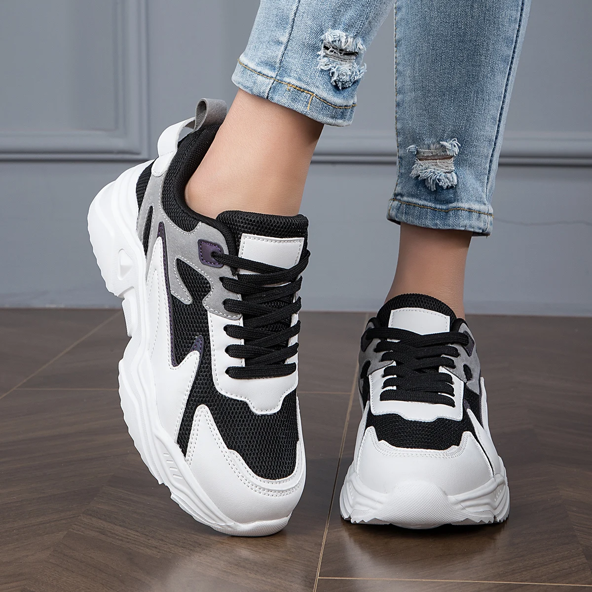 Sneakers Women Running Shoes Cushioned And Lightweight Sports Shoes Walking Sneakers Fashion Air Cushion Shoes - Image 3