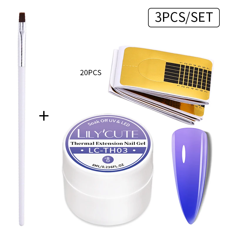 LILYCUTE 8ml/15ml Glitter Acrylic Gel Finger Extension Silver Nail Extension Gel Soak Off Nail Art Gel Varnish All For Manicure - Image 78