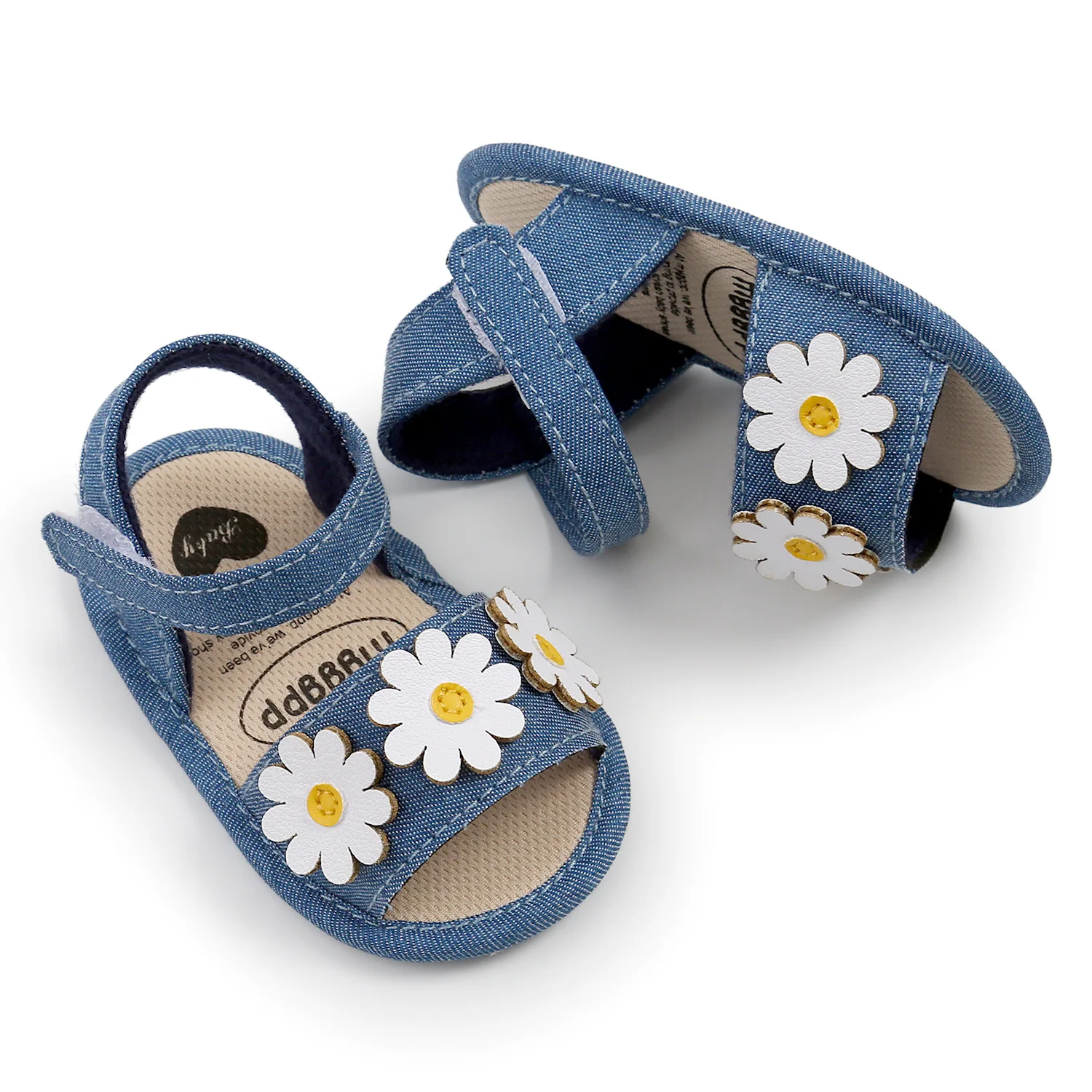 Meckior Summer Cool Baby Girl Sandals Fashion Newborn Sandal Idyllic Flower Soft Anti-slip Toddler Cotton Sole Comfortable Shoes - Image 3