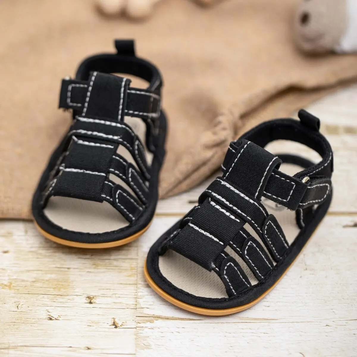 Meckior Summer Baby Shoes Baby Boy Girl Sandal Non-slip Rubber Sole Infant First Walkers Toddler Casual Baby Boy Garden Sandals - Image 6